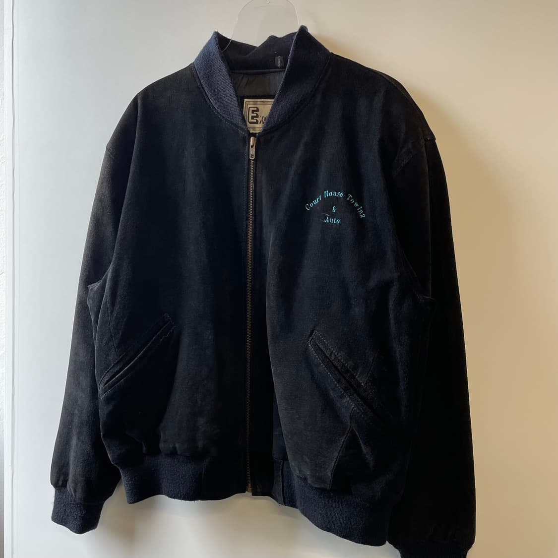 90s 엑시드 가죽 스웨이드 봄버 자켓 상품이미지3
