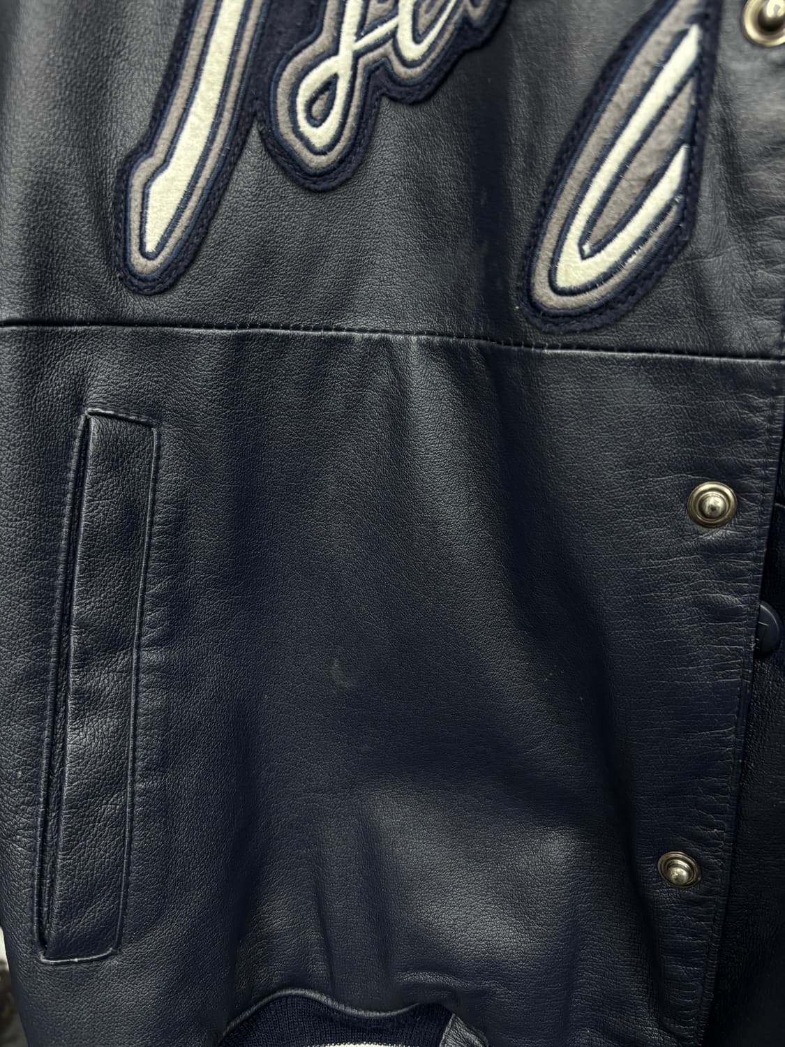 FUBU 푸부 제뉴인 레더 바시티 자켓 상품이미지6