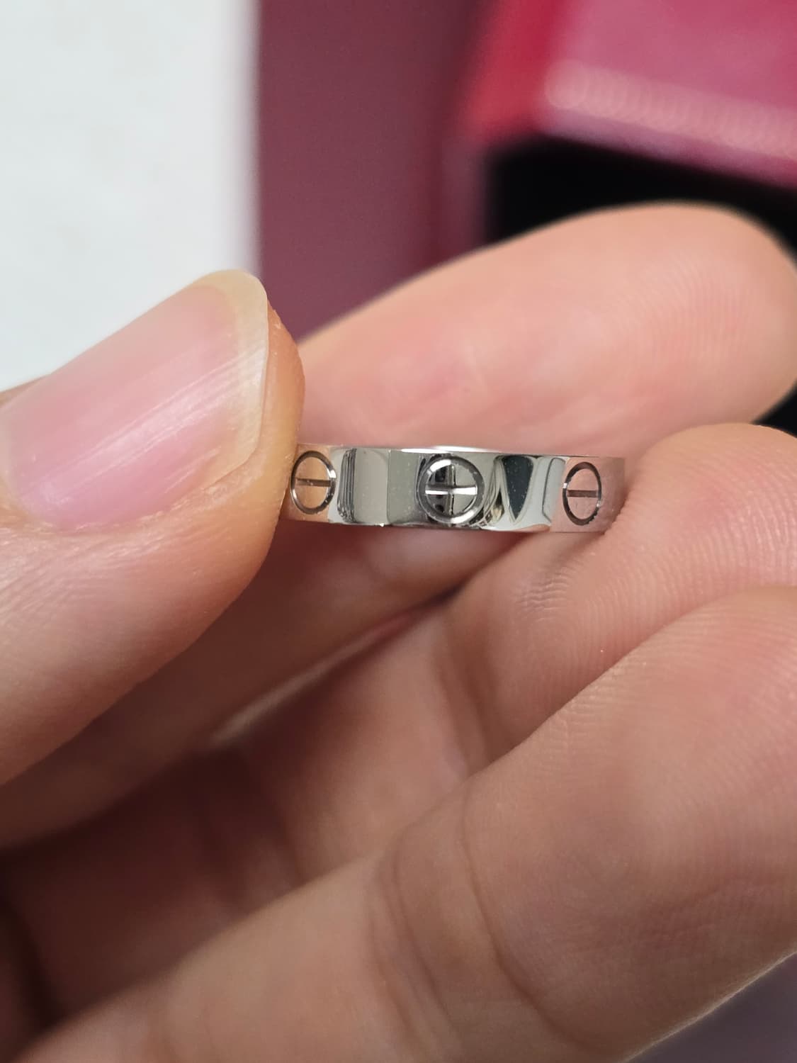 까르띠에 러브링 화이트골드 48호 새상품 풀박스 상품이미지2