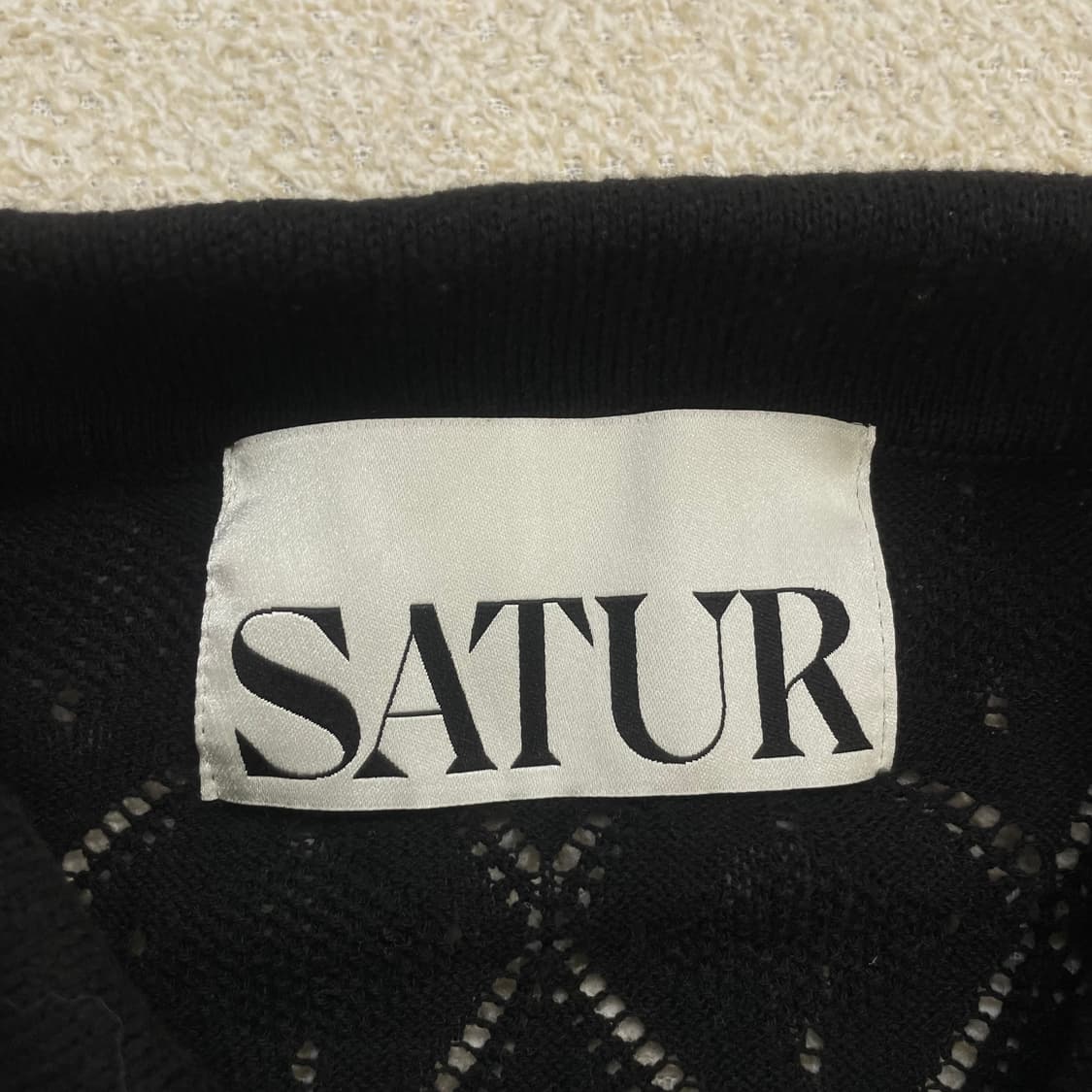 세터 Satur 페즈 케이블 칼라 하프 니트 가디건 상품이미지3