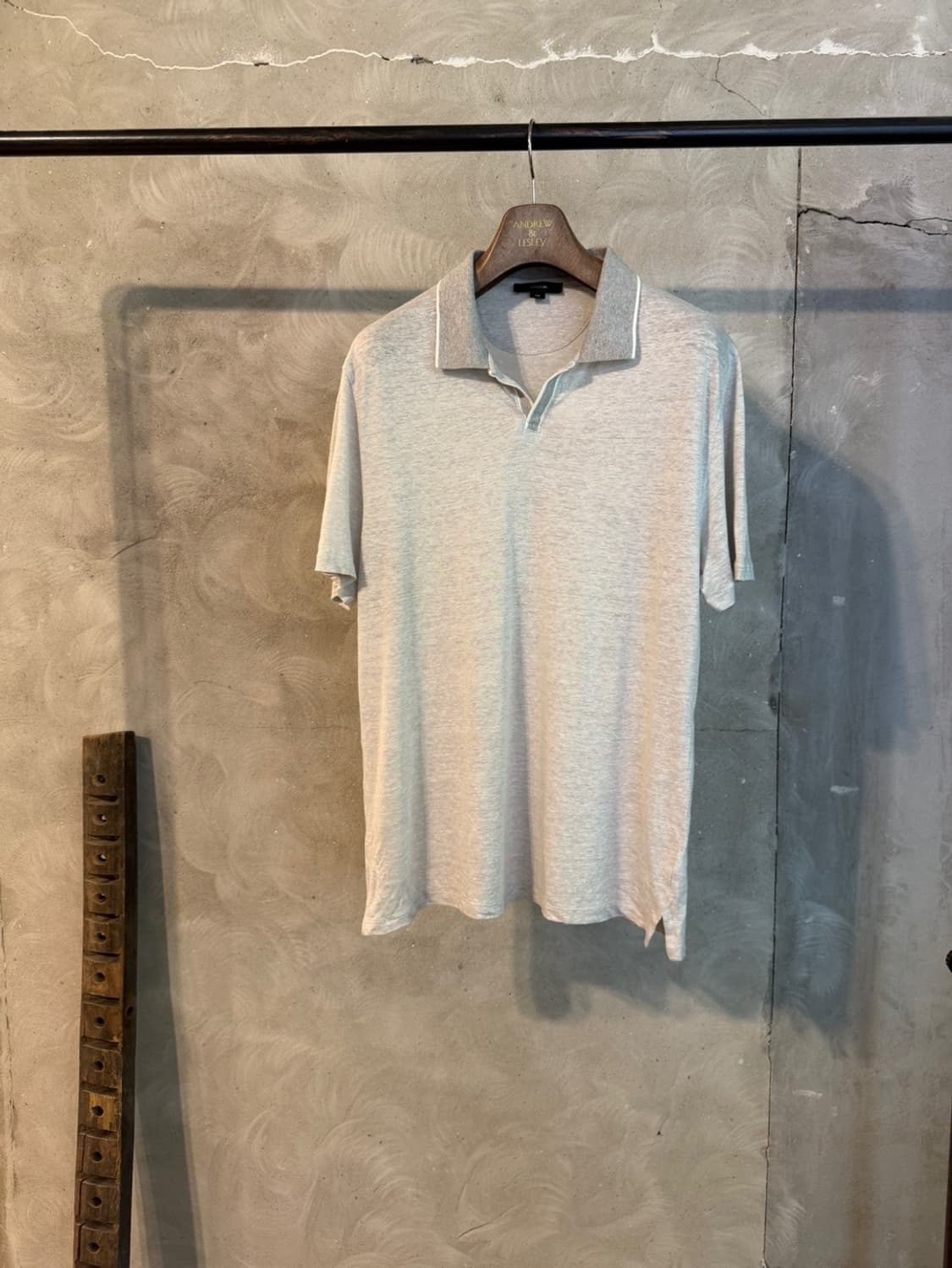 빈스 린넨 오픈칼라넥 반팔티셔츠 남성105 상품이미지7