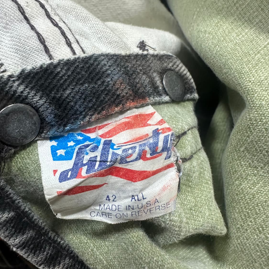 ✨ (바배) 리버티 80s 밀리터리 카모 오버롤 멜빵 바지 상품이미지3