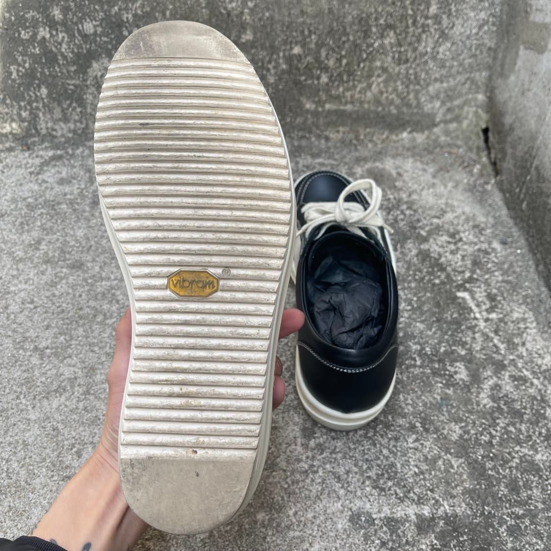 [40] Rick Owens Vintage 레더 스니커즈 (260) 상품이미지6