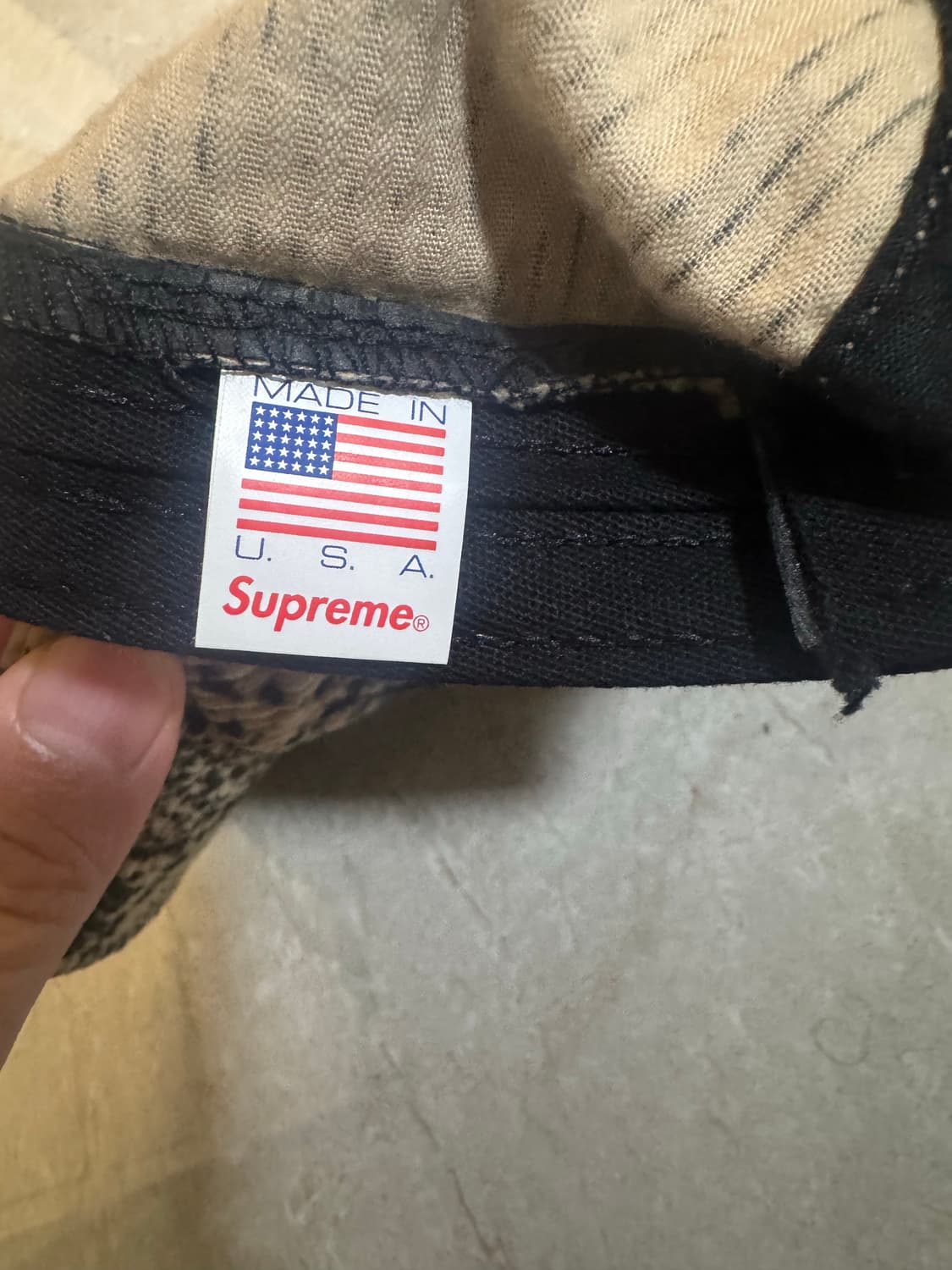 Supreme Snakeskin Corduroy Camp Cap  상품이미지3