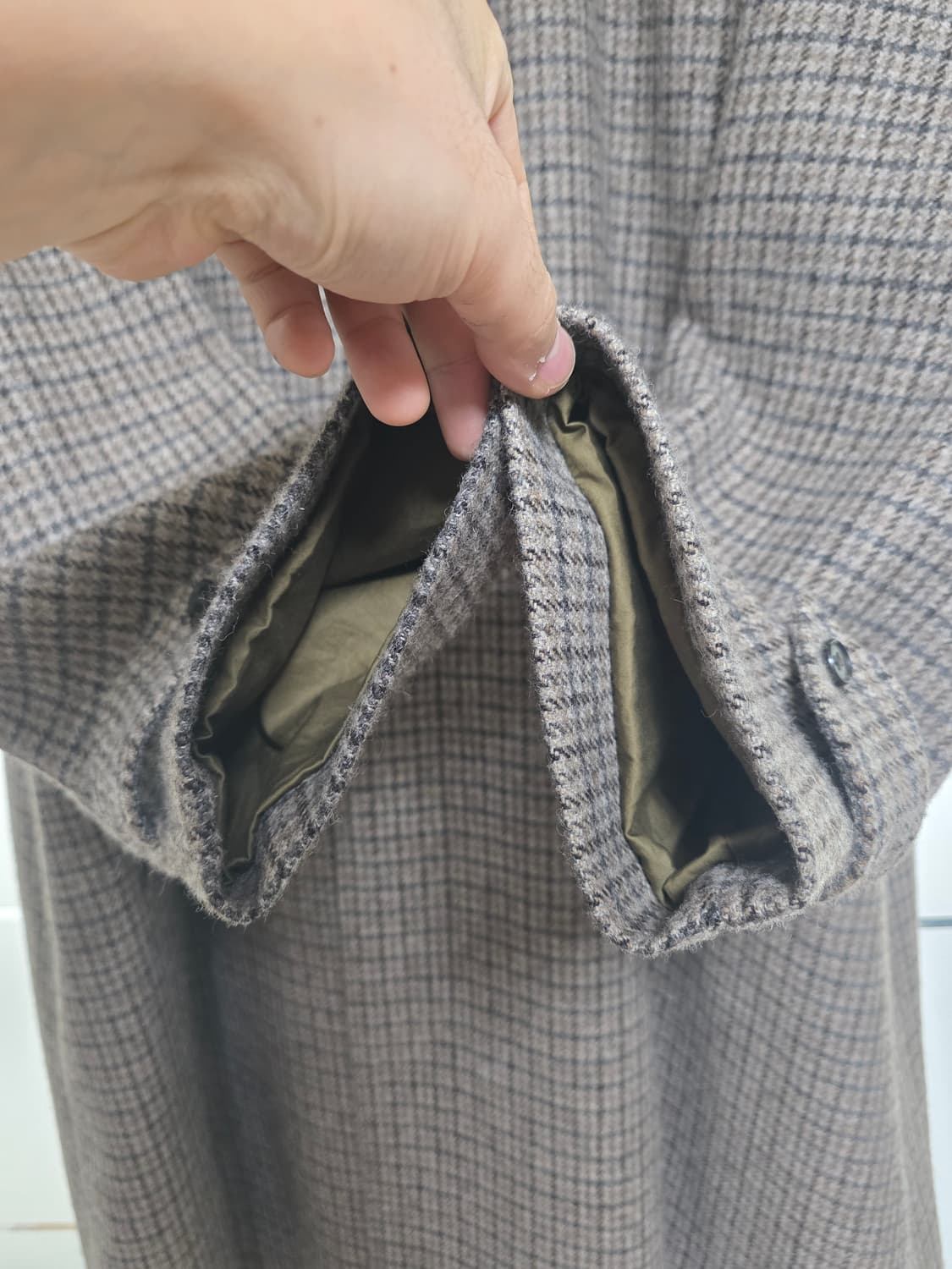 42size택포195만)23fw캡틴선샤인 워커코트 건클럽체크 로밧트위드 상품이미지4