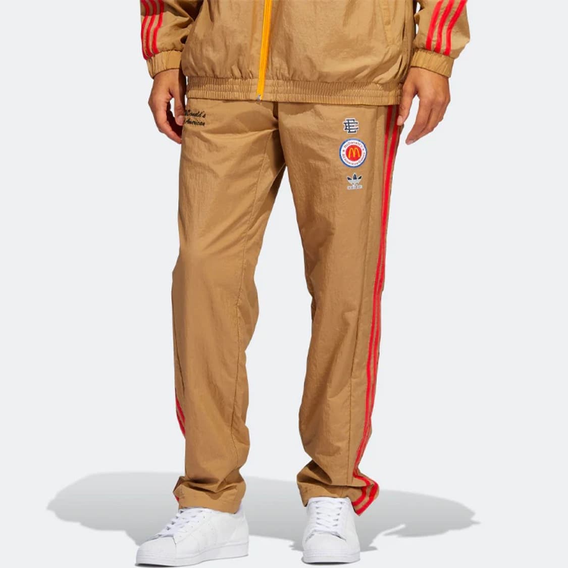 아디다스 맥도날드 버튼 트랙팬츠 바지 베이지 브라운 M 상품이미지4