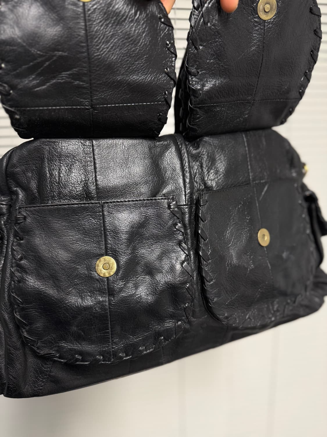 빈티지 레더 숄더 백 상품이미지2