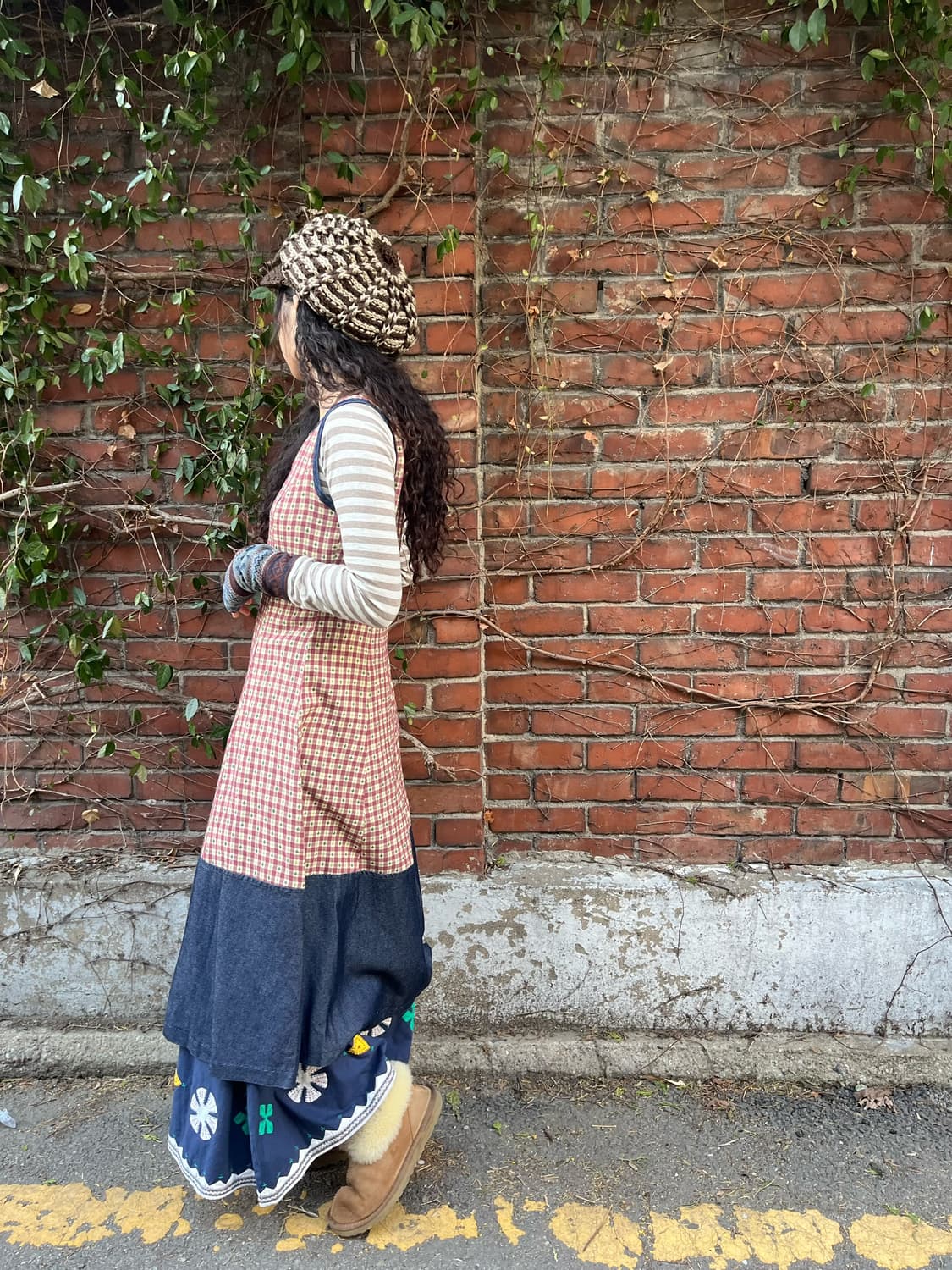 데님 포인트 빈티지 원피스 상품이미지4