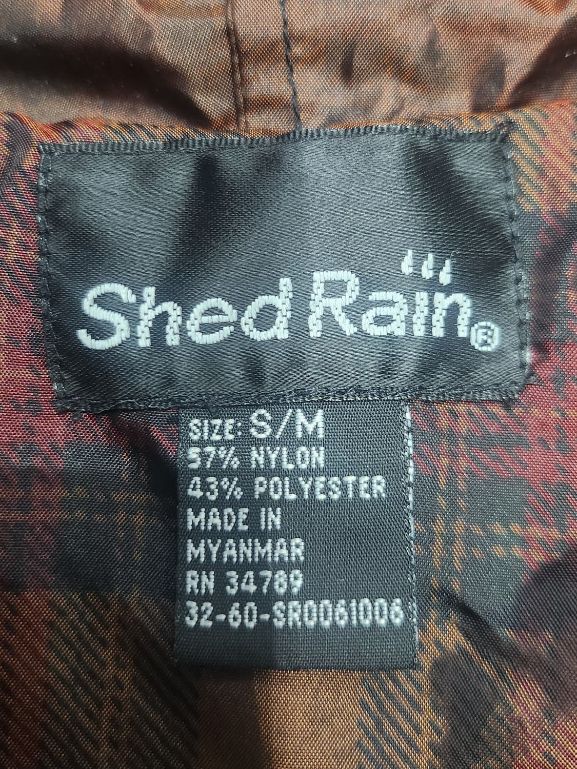 shedrain 체크 바람막이 자켓 S-M (100-105) 상품이미지5