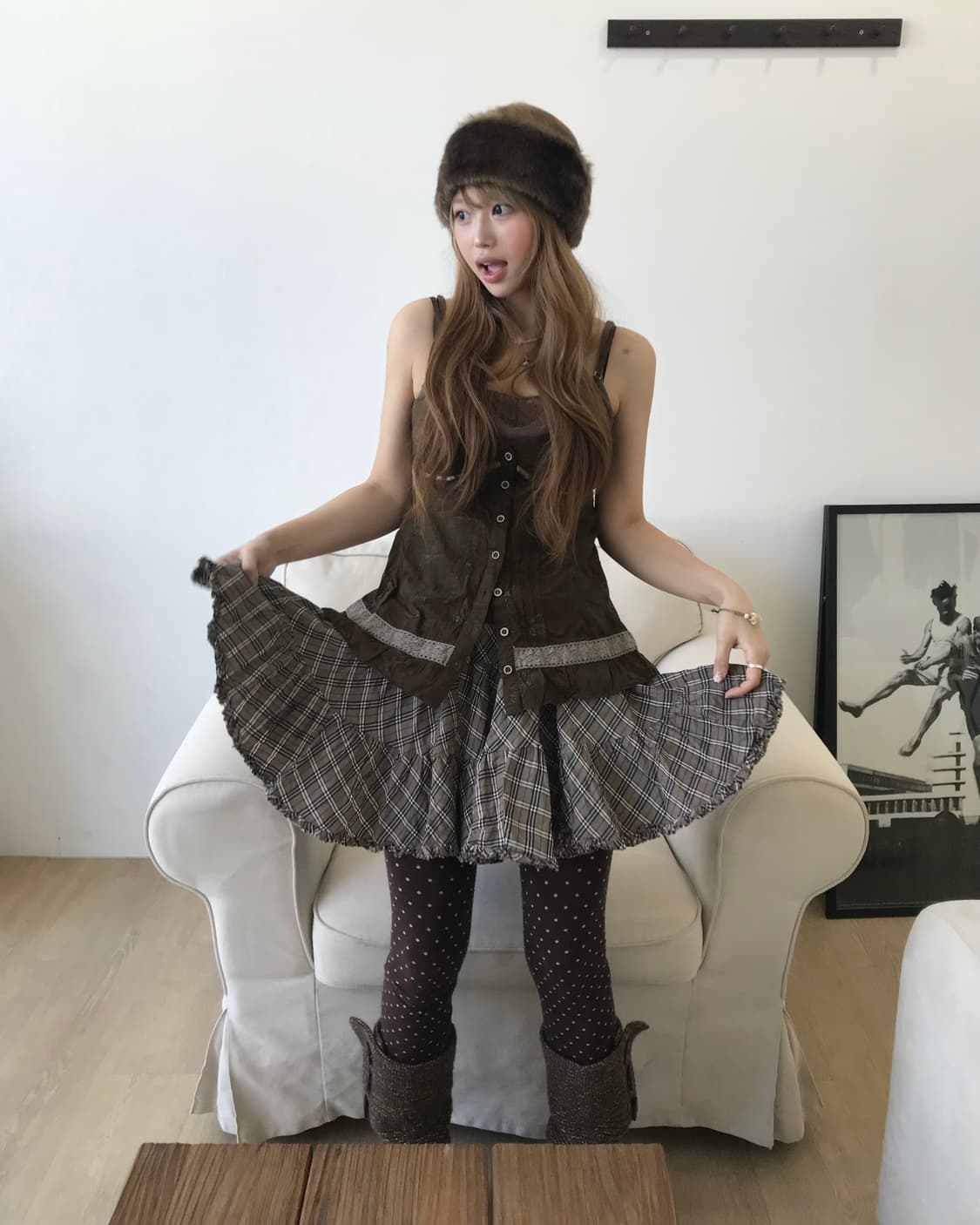 버버리 모카무스 브라운 모리걸 하구미 코디세트 상품이미지1