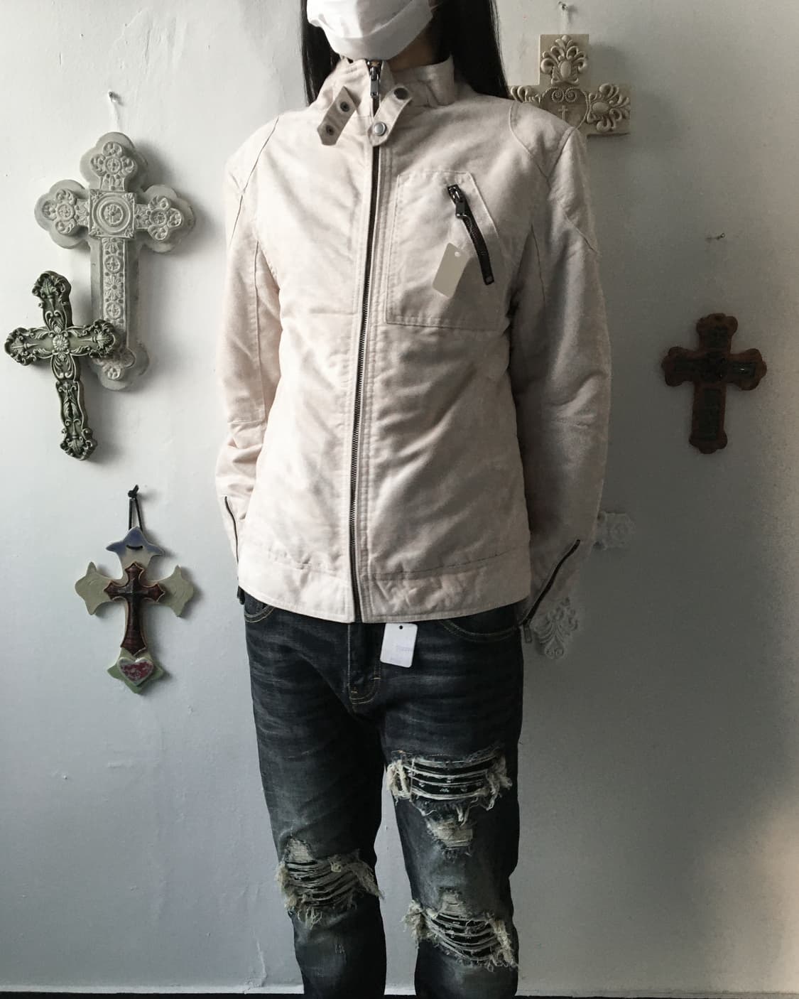 Dyed point belted high neck mustang 상품이미지10