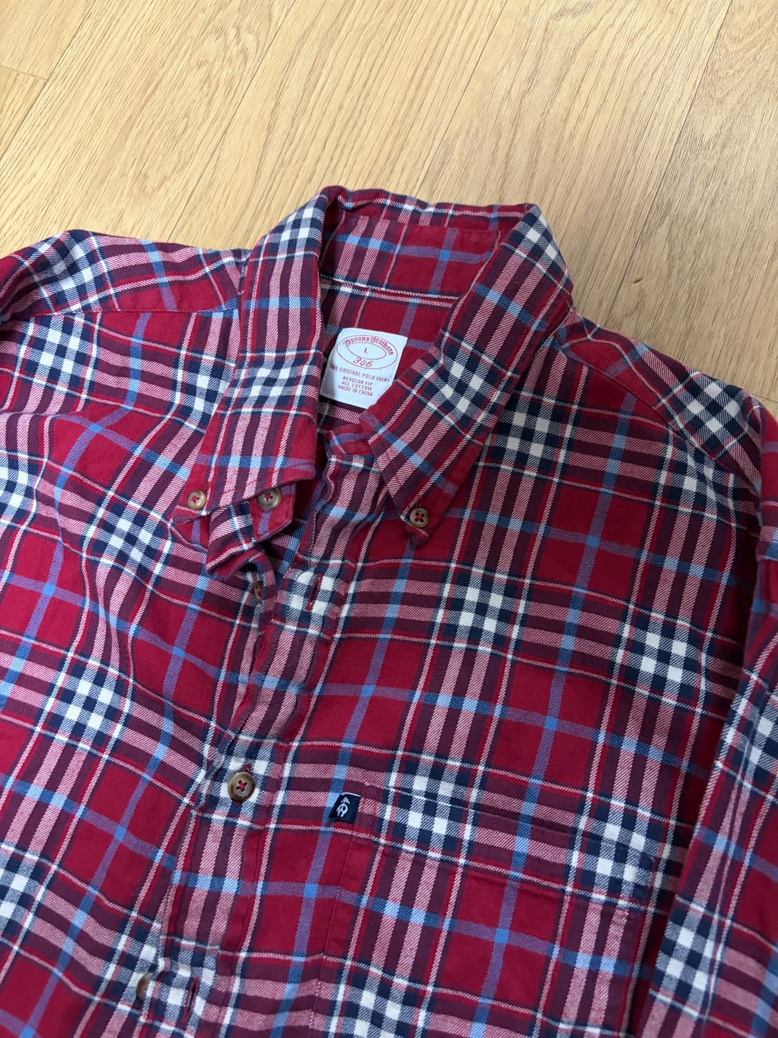 [L] 브룩스 브라더스 체크 셔츠 남성용 상품이미지2