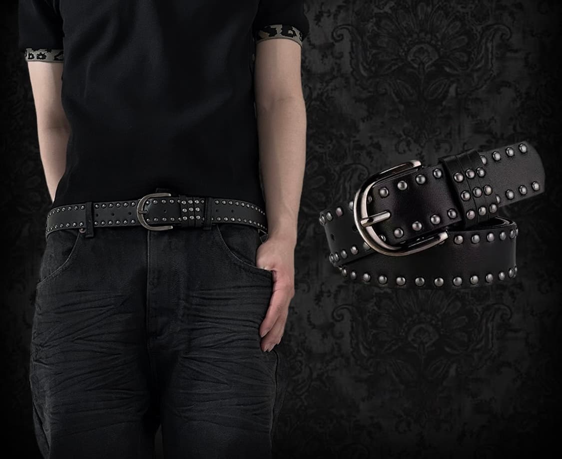 y2k 스터드 벨트(새상품 / 블랙,화이트) 상품이미지1