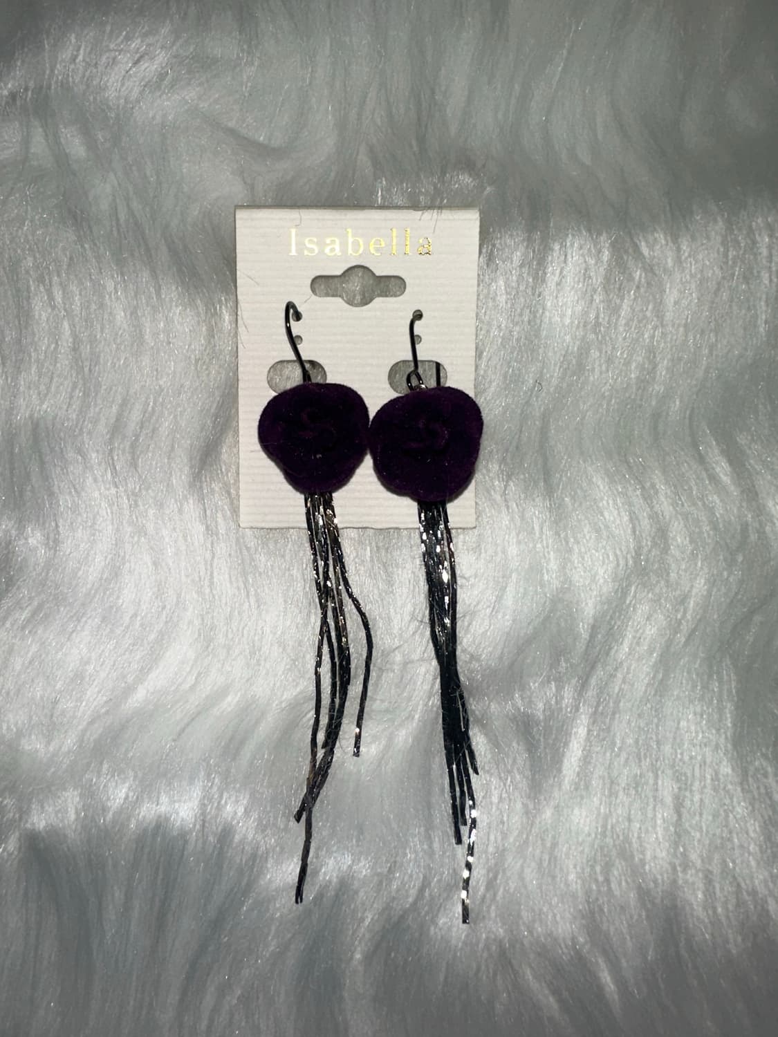 고스펑크 보라 장미 귀걸이 상품이미지1