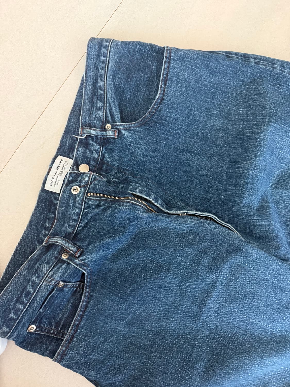 엔즈앤드민즈 5포켓 데님 워시드 인디고 상품이미지2