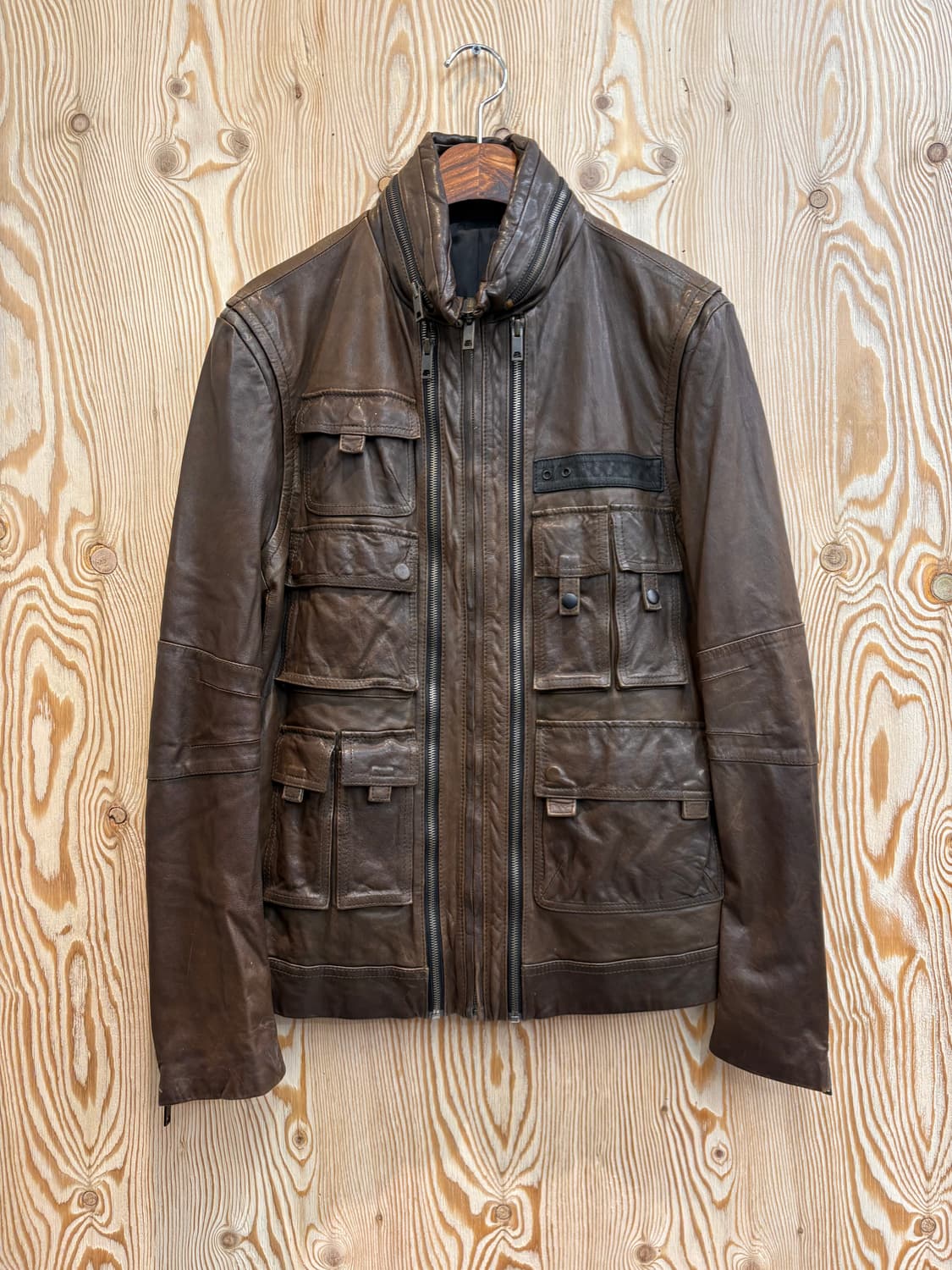 솔리드 옴므 멀티 포켓 레더자켓 상품이미지1