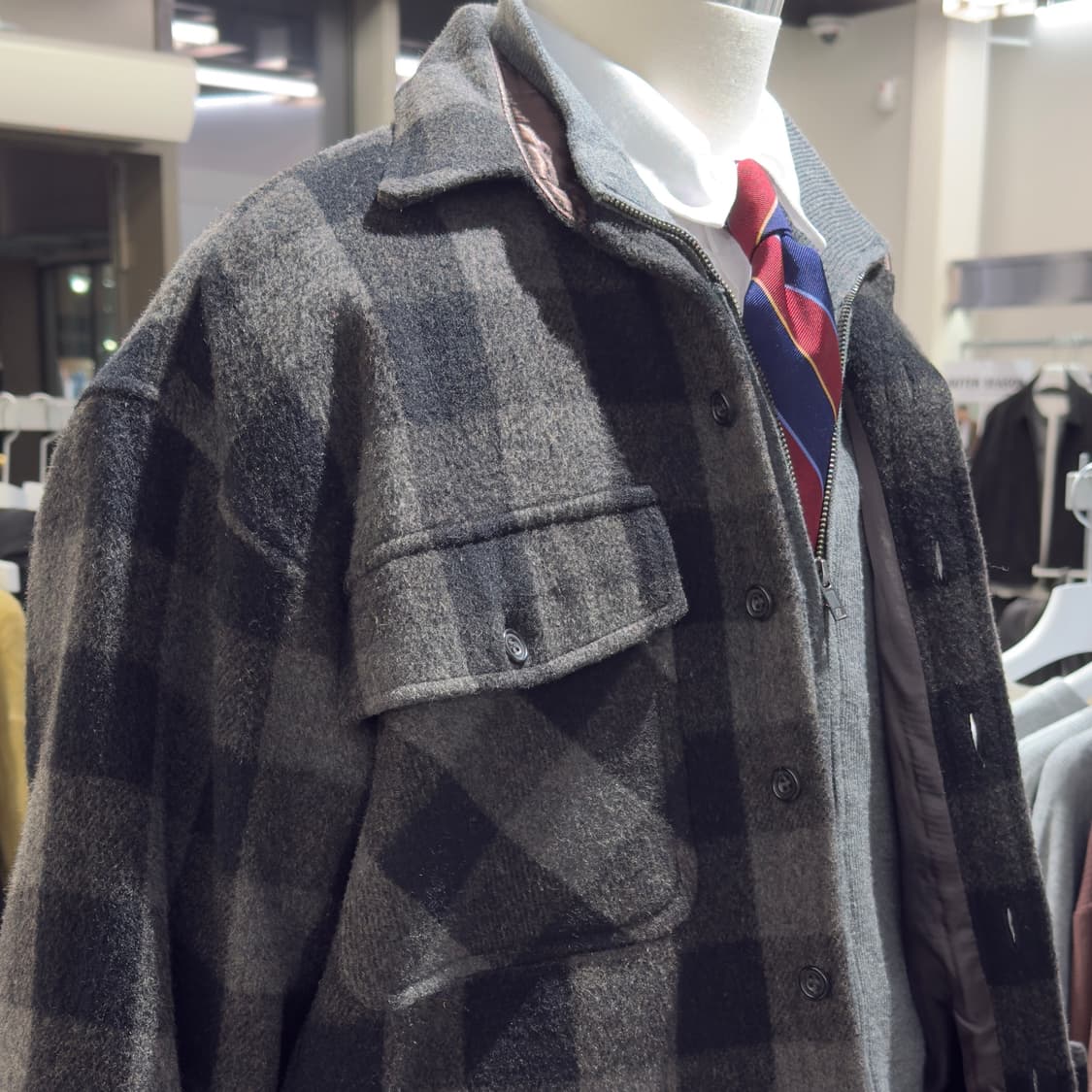 Huntingdon House 울 체크 셔켓 상품이미지4