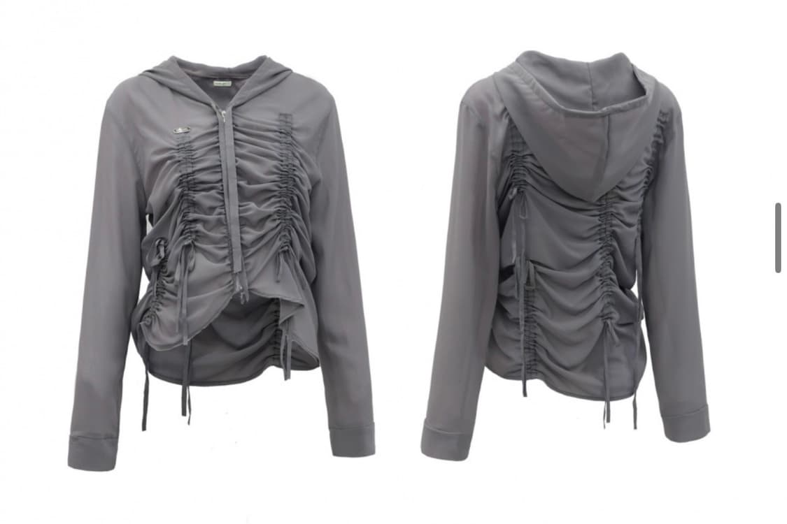 나체 셔링 쉬폰 후드집업 상품이미지10