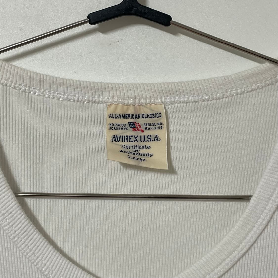 AVIREX WHITE RIBBED KNIT LONG SLEEVE 상품이미지6