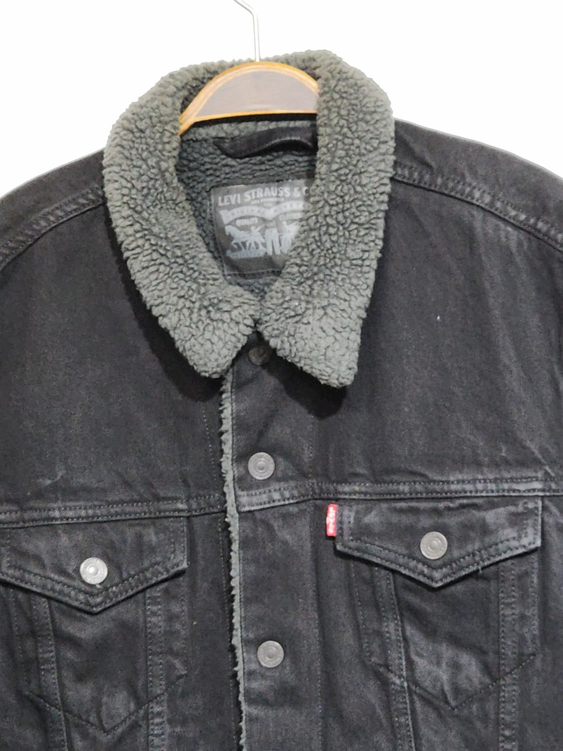 (XL) 리바이스 양털 청자켓 블랙 데님자켓 레드탭 빈티지  상품이미지2