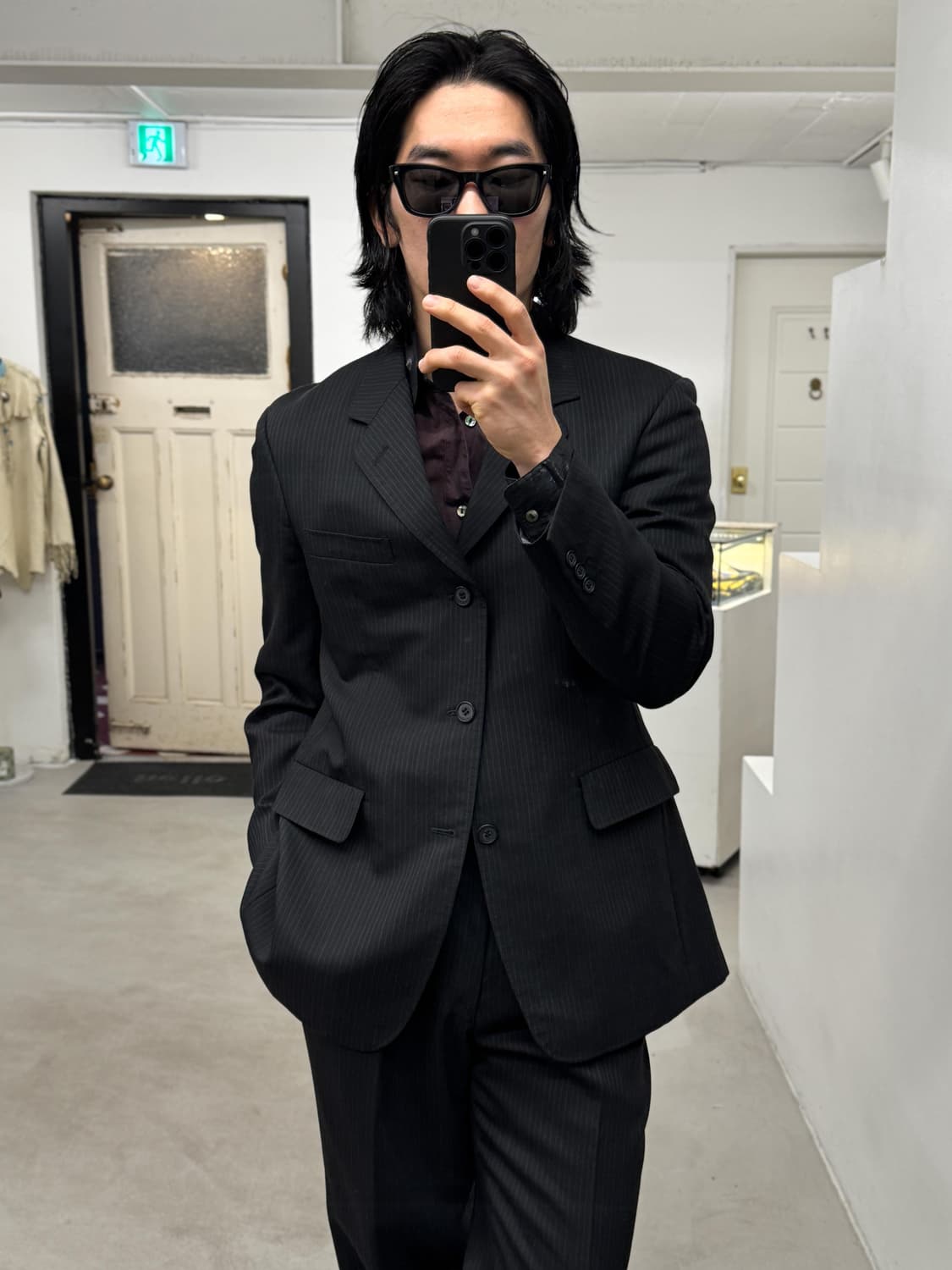 요지야마모토 AAR 스트라이프 수트 상품이미지1