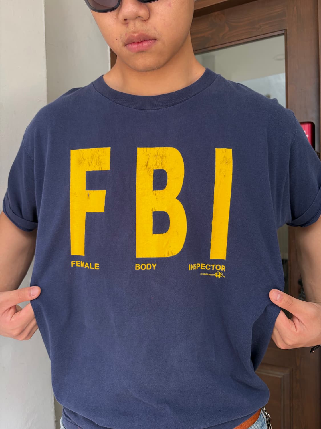 00’s FBI parody American culture print T 상품이미지6