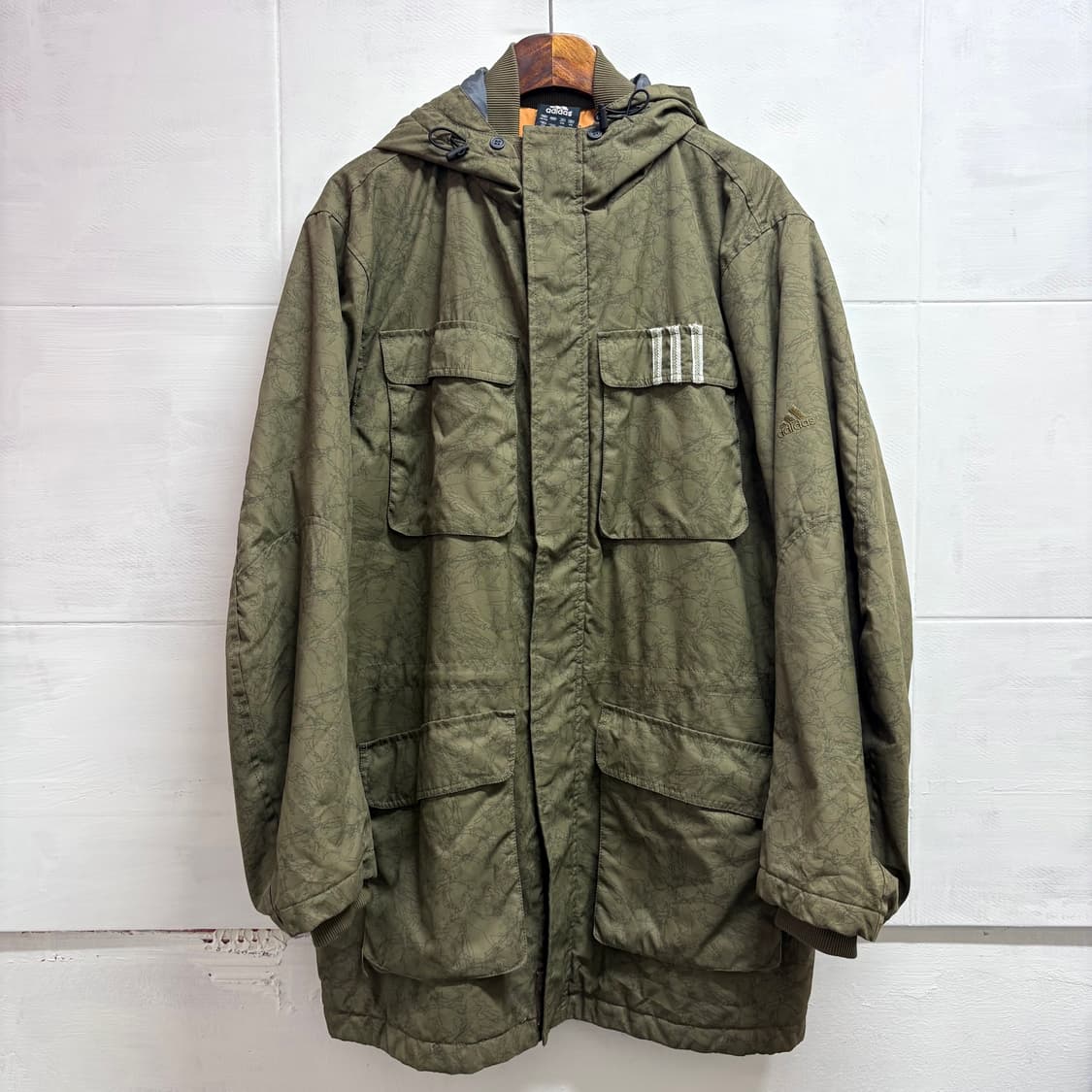 adidas 아디다스 카키 후드 투웨이 Thermolite 점퍼 아우터  상품이미지1