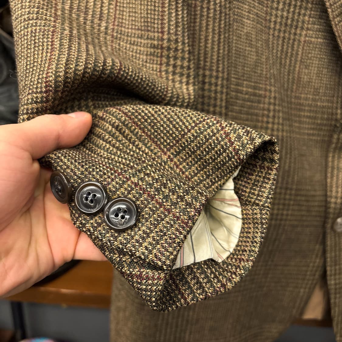 90s 폴로 랄프로렌 클렌체크 테일러링 울 블레이저 자켓 N1226 상품이미지5