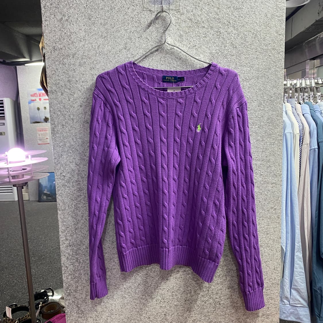 폴로 신형 퍼플 코튼 라운드 니트 B3482 상품이미지2