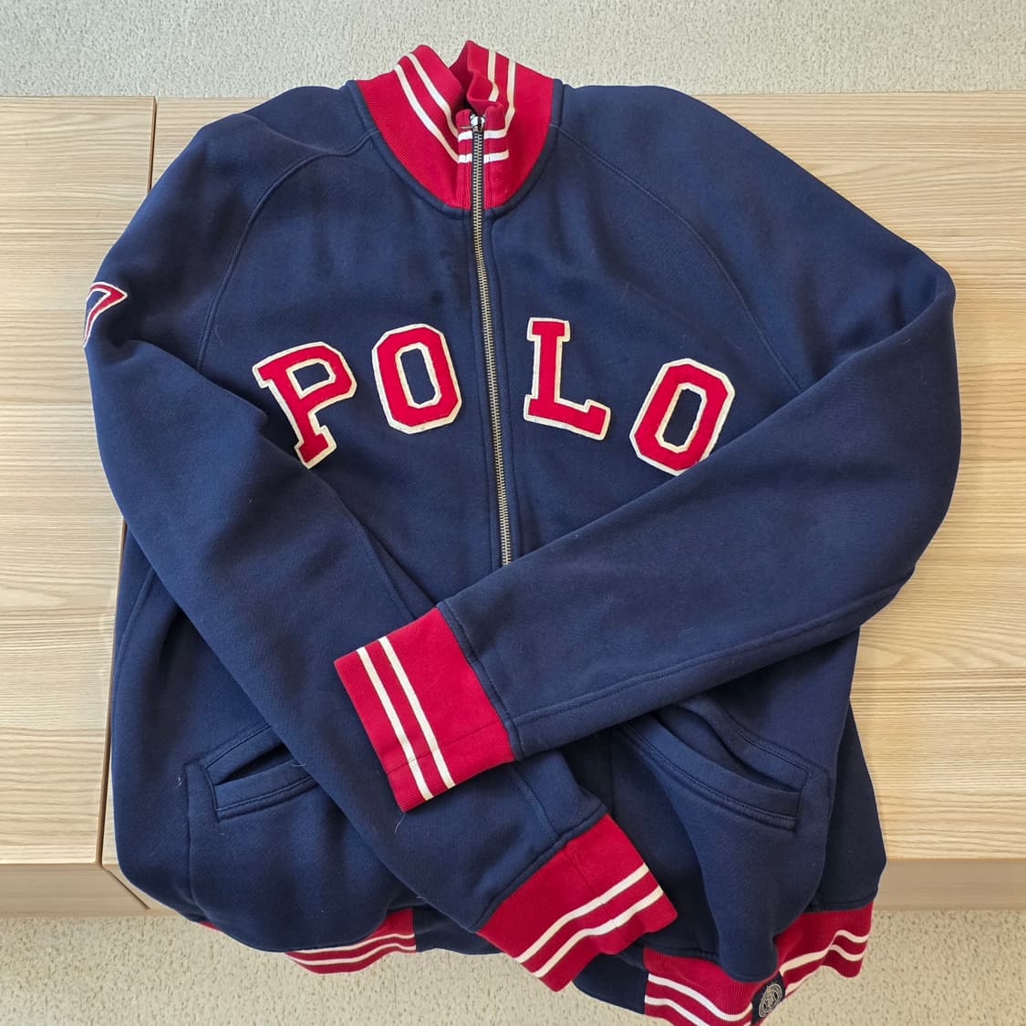 폴로 랄프로렌 코튼 집업 스타디움 자켓 L 상품이미지1