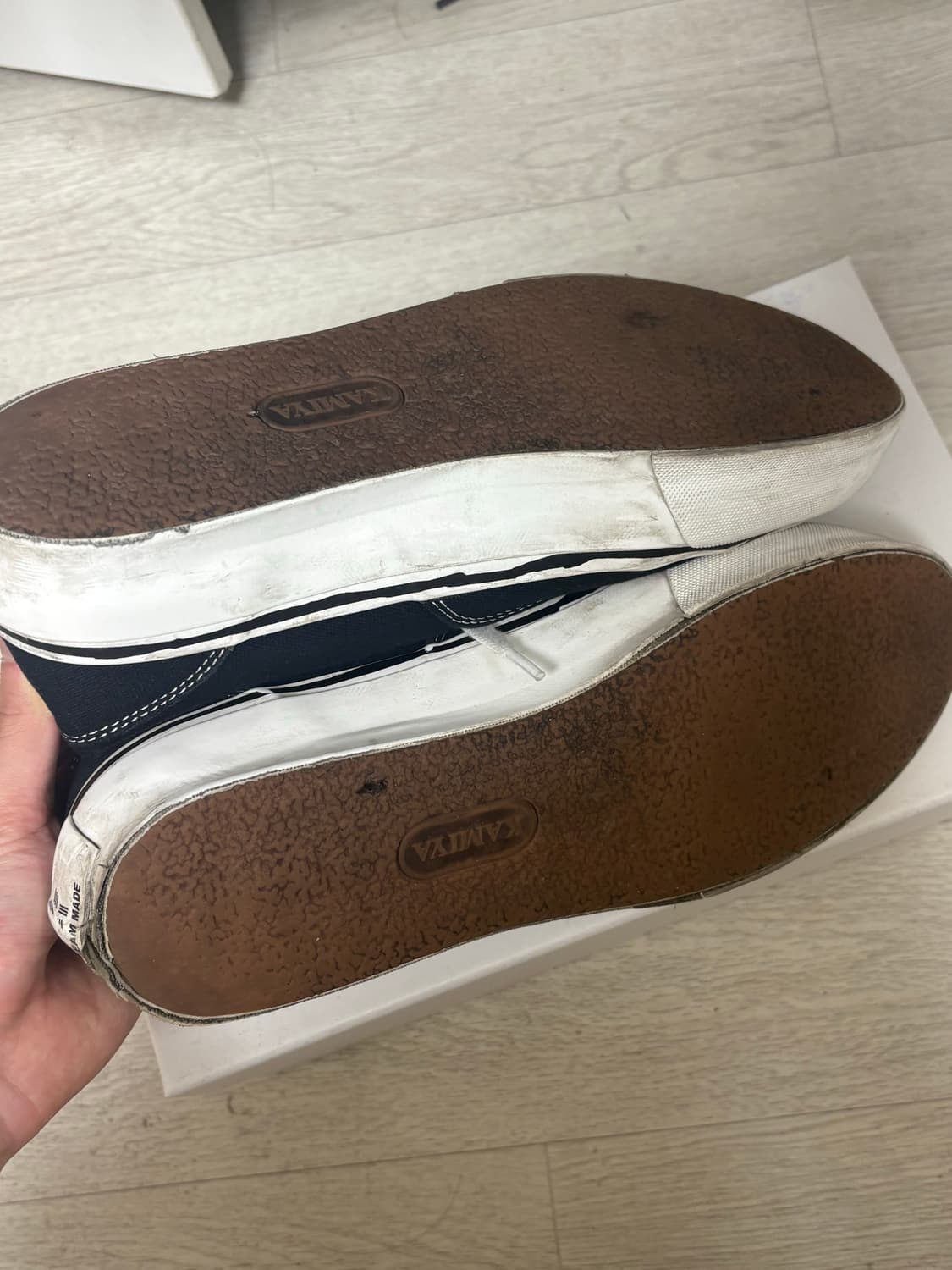 [44]카미야kamiya 벌커나이즈 스니커즈 블랙 상품이미지4