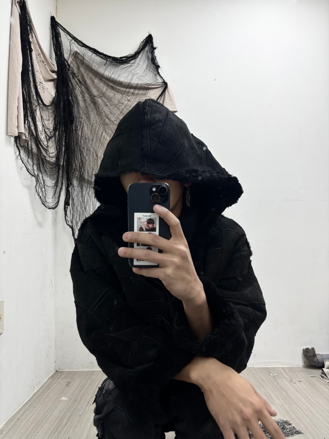 Rough Leather Sheep Fur Trimming over-Ho 상품이미지2