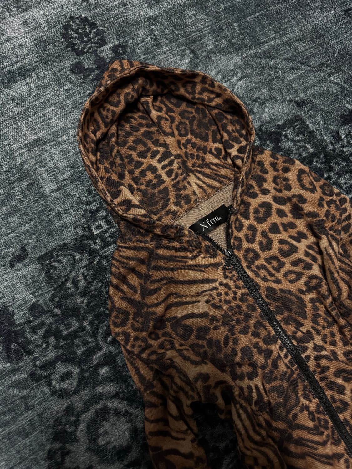 Xfrm 00s leopard knit hoodie  상품이미지2