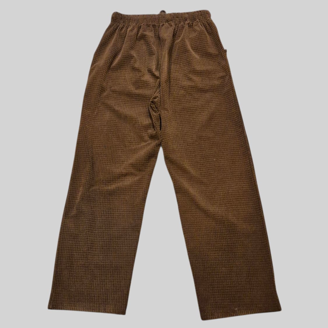 30~32인치 브라운 와플패턴 면 밴딩팬츠 상품이미지2