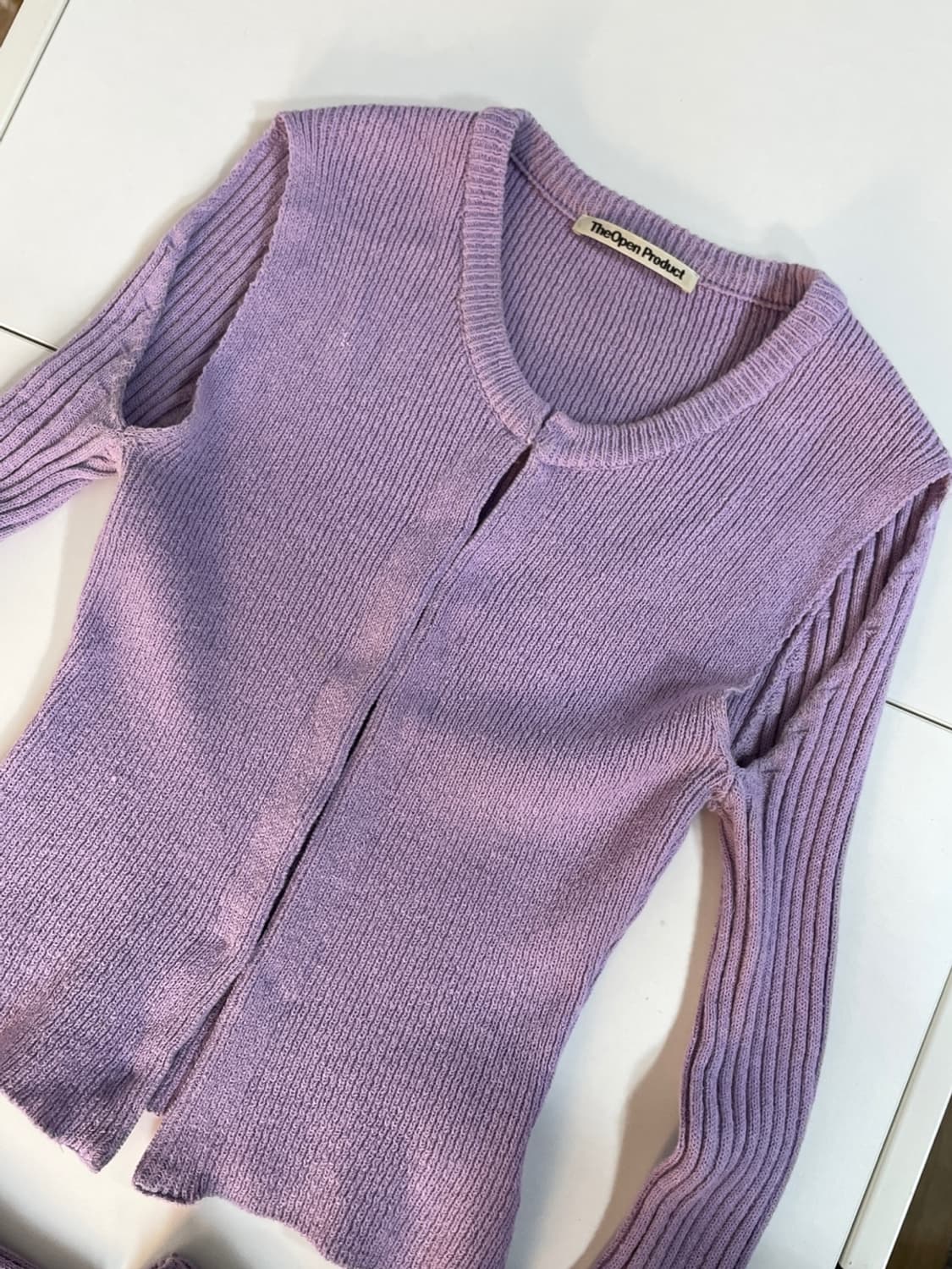 더오픈프로덕트 숄더 컷 가디건  상품이미지1