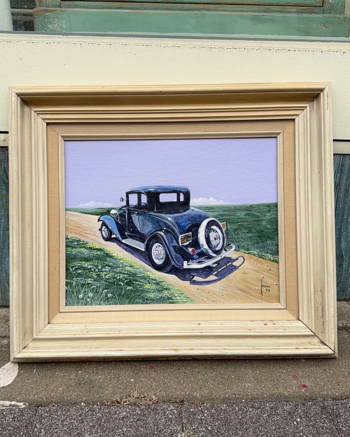 빈티지 소품 USA 캔버스 나무 액자 상품이미지1