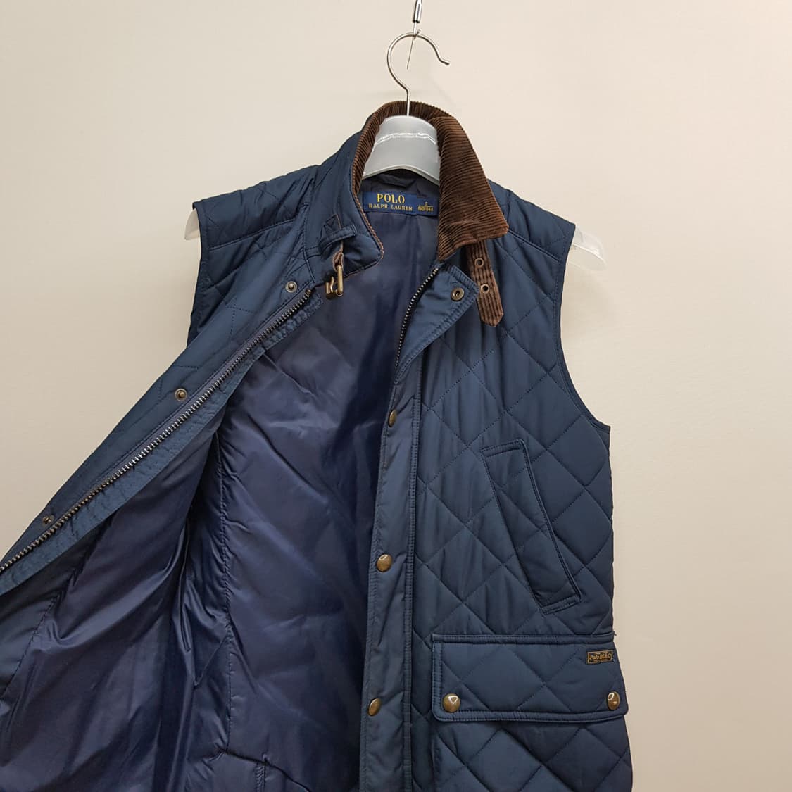 폴로 랄프로렌 코듀로이 카라  퀼팅 패딩 베스트  s사이즈  남여공용 상품이미지6