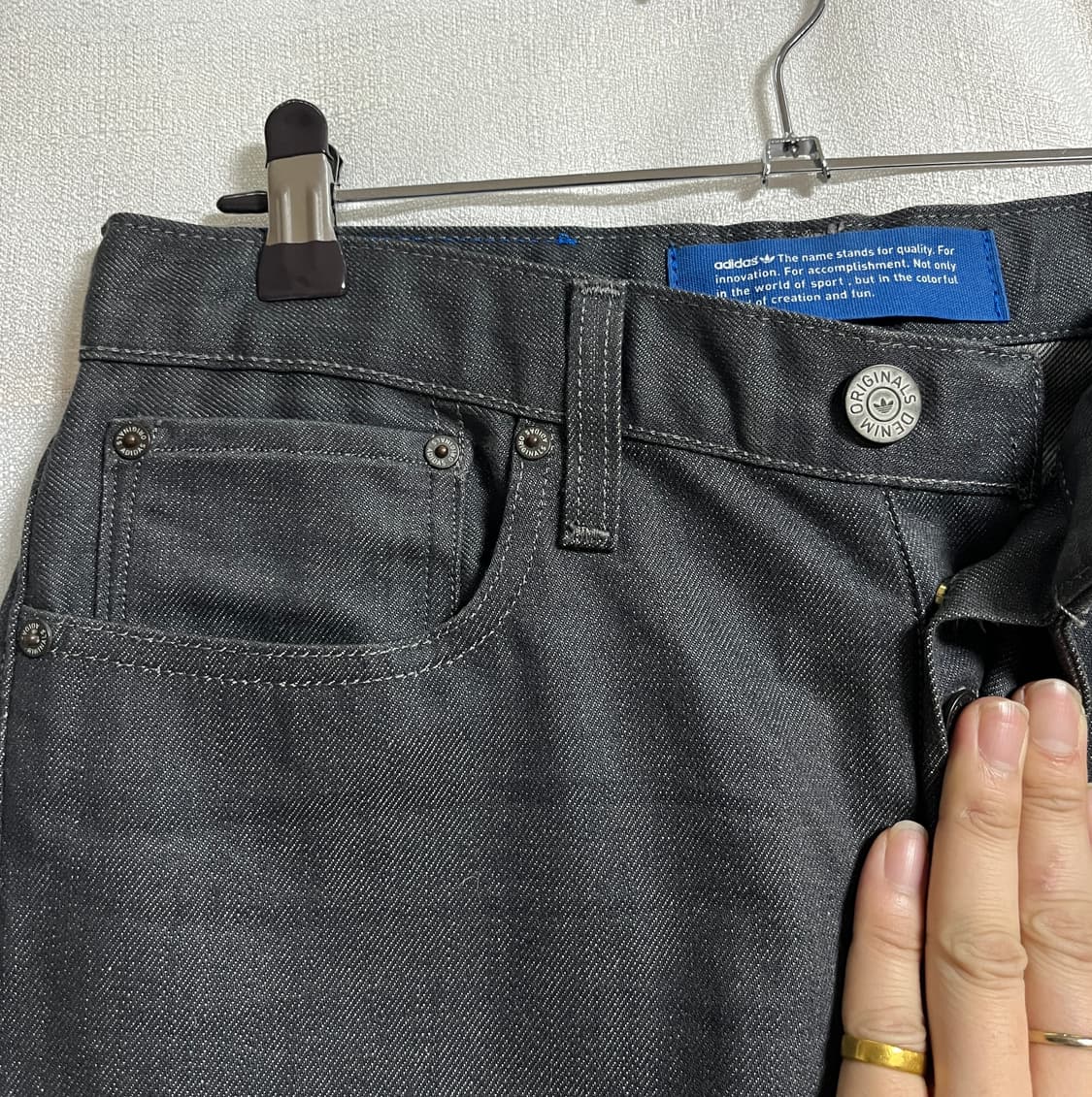 아디다스 그레이워싱 블루탭 데님팬츠 청바지 30 상품이미지4
