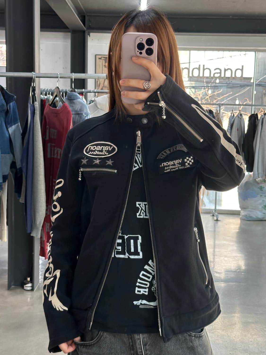 벤슨 넥버클 스타 스웻투웨이 라이더자켓 상품이미지4