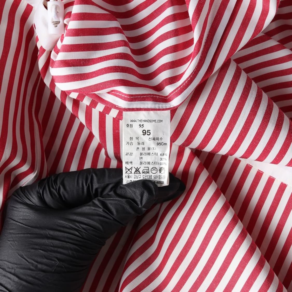 시스템 스트라이프 셔츠 M 상품이미지6