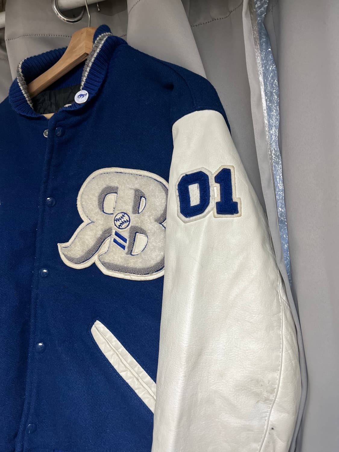 [M,100] 00s 빈티지 Delong 레터맨 바시티 상품이미지4