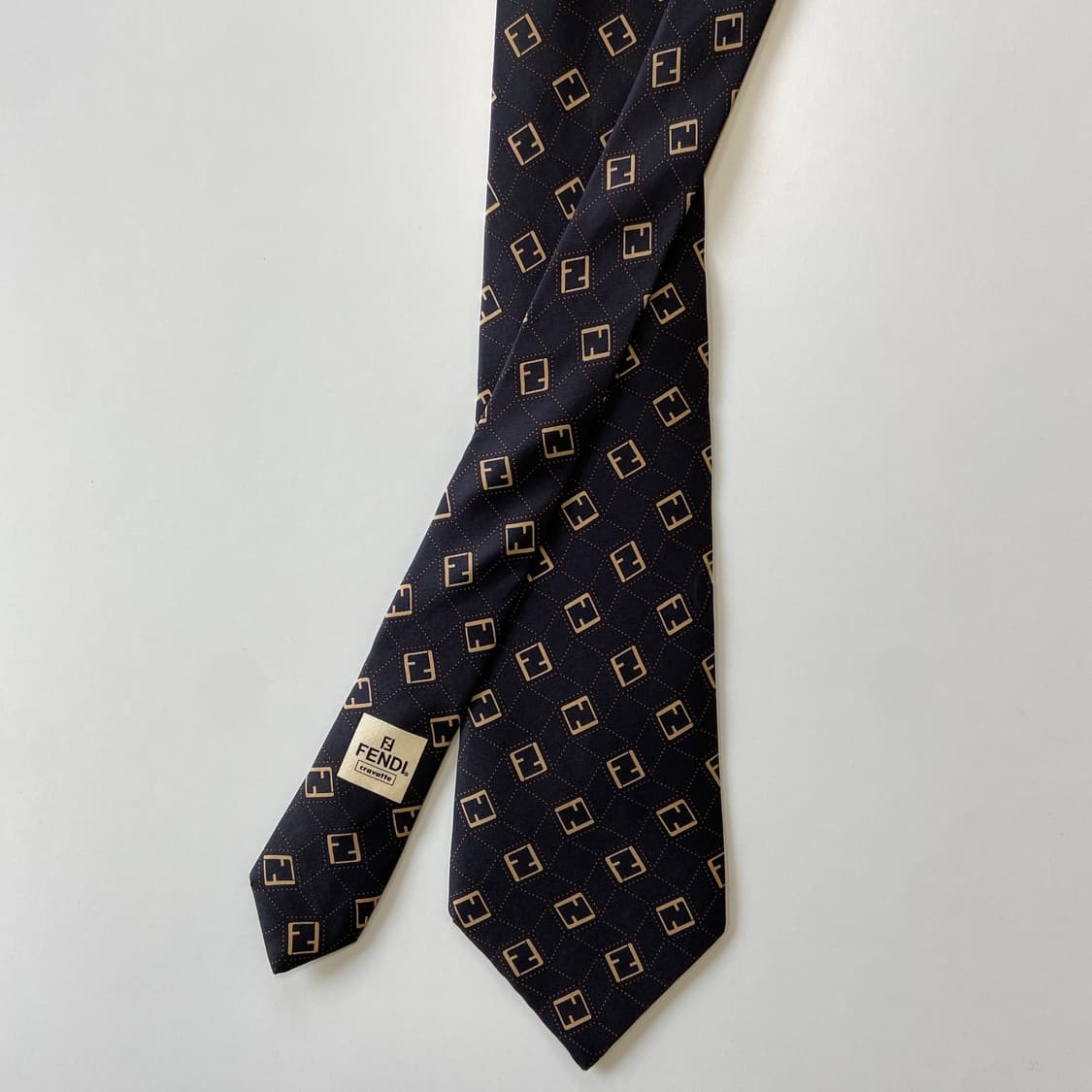 펜디 (FENDI) FF 모노그램 정품 명품 블랙넥타이 상품이미지1