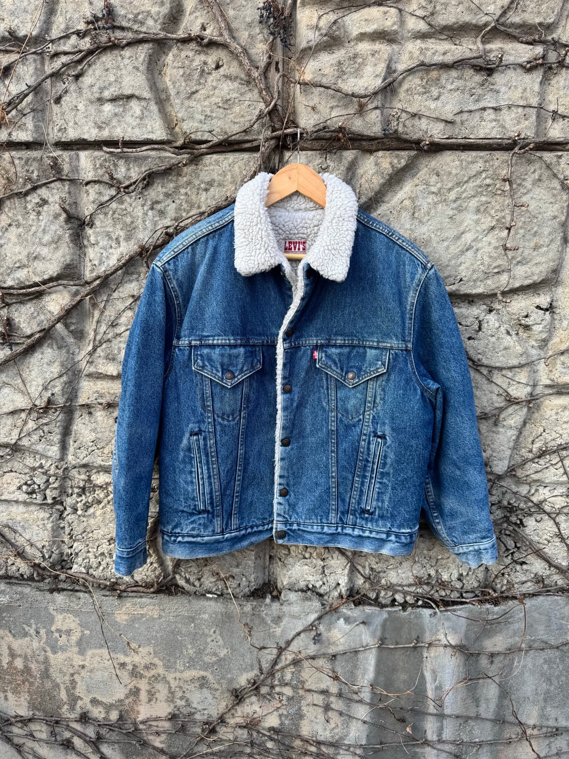 80s 리바이스 빈티지 쉐르파 안감 데님 트러커 자켓 웨스턴 44 상품이미지1