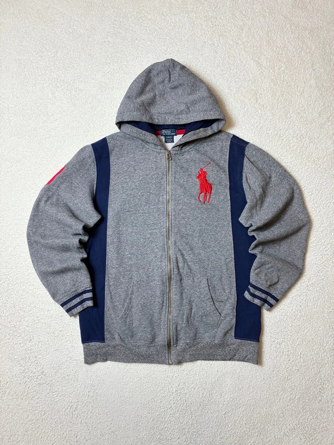 폴로 랄프로렌 00's 빅포니 배색 후드 집업 PN6404 상품이미지1