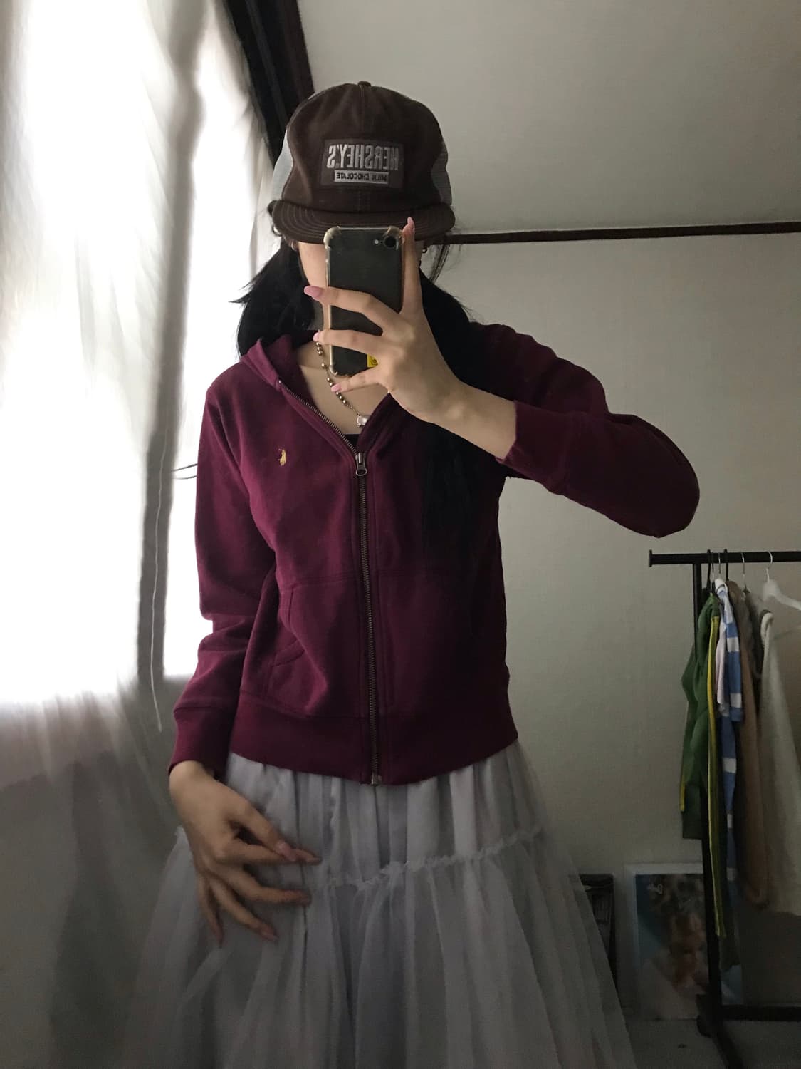 폴로 버건디 후드집업 상품이미지4