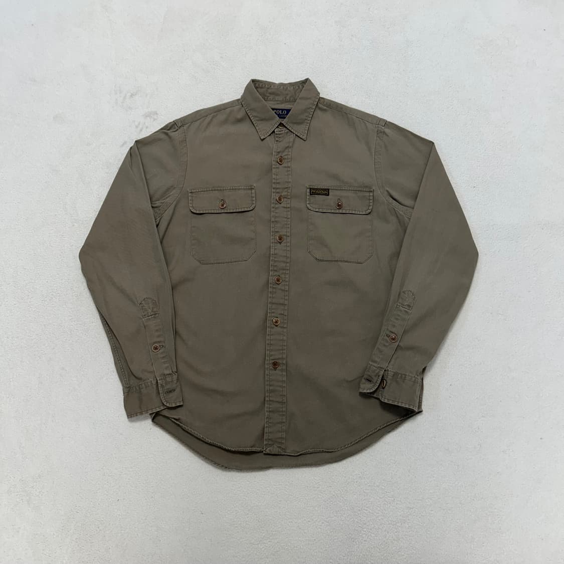 Polo beige brown work shirt 상품이미지4