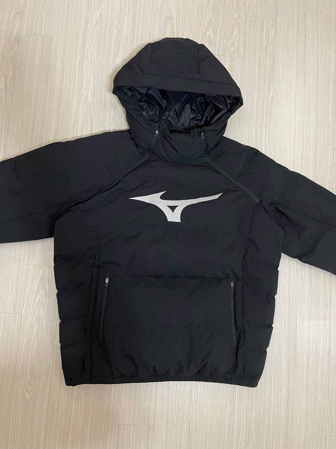 미즈노 MIZUNO 풀오버 패딩 아노락 블랙 상품이미지3