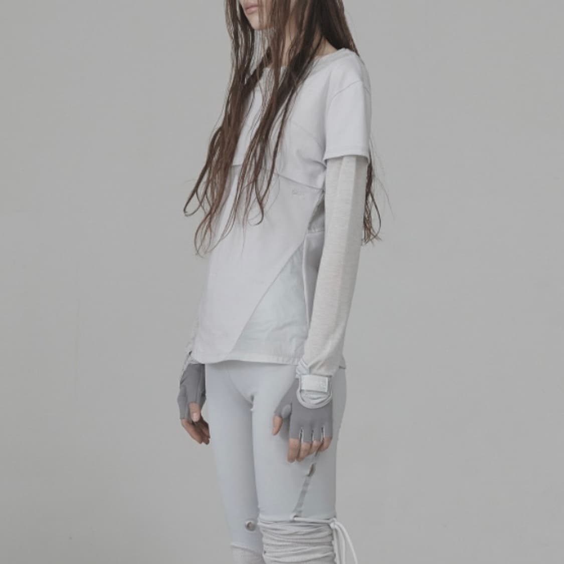 오호스 Layered Shoulder Strap Long Sleeves 상품이미지2