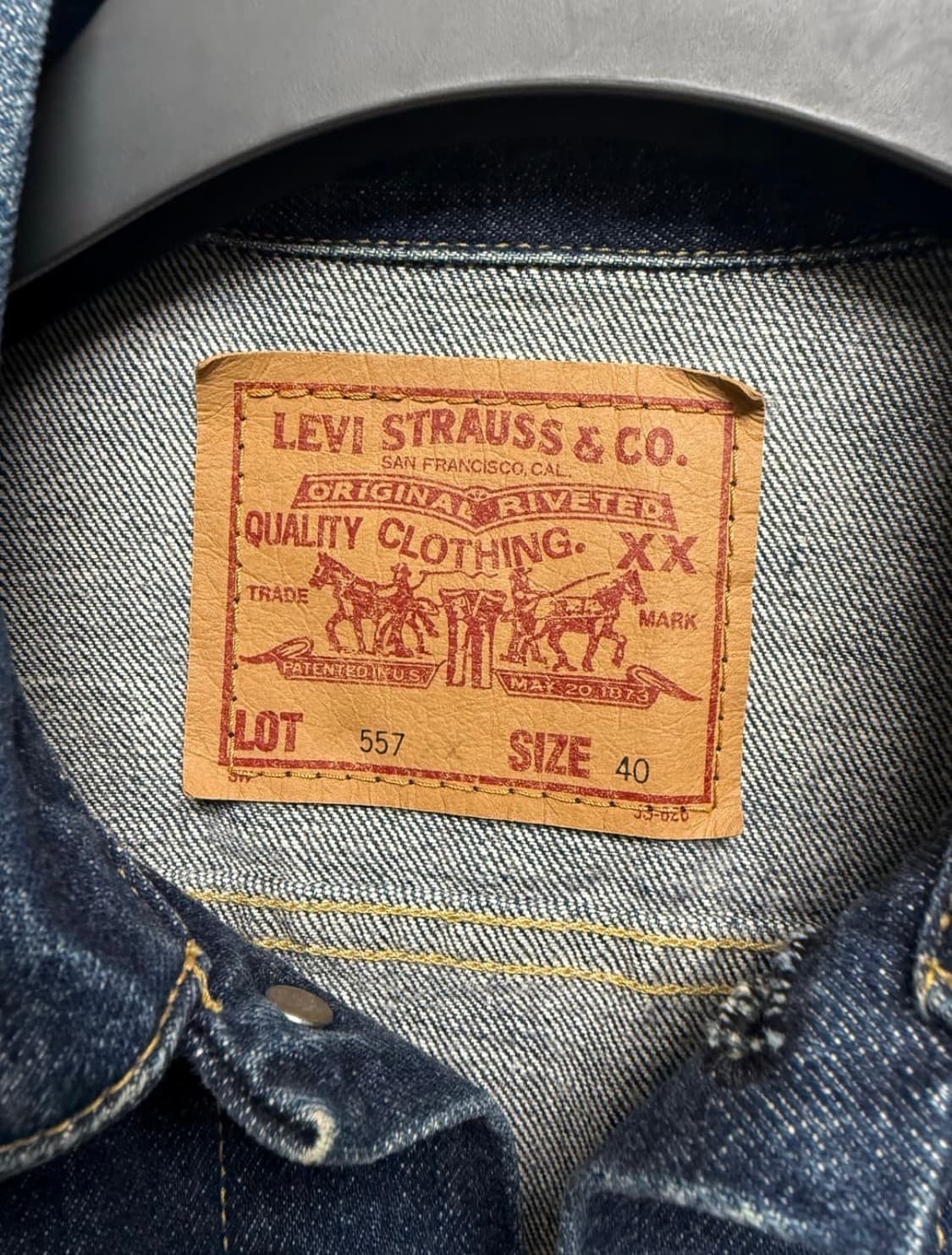 90s 일본판 리바이스 데님자켓 g쟌 71557 40 상품이미지3