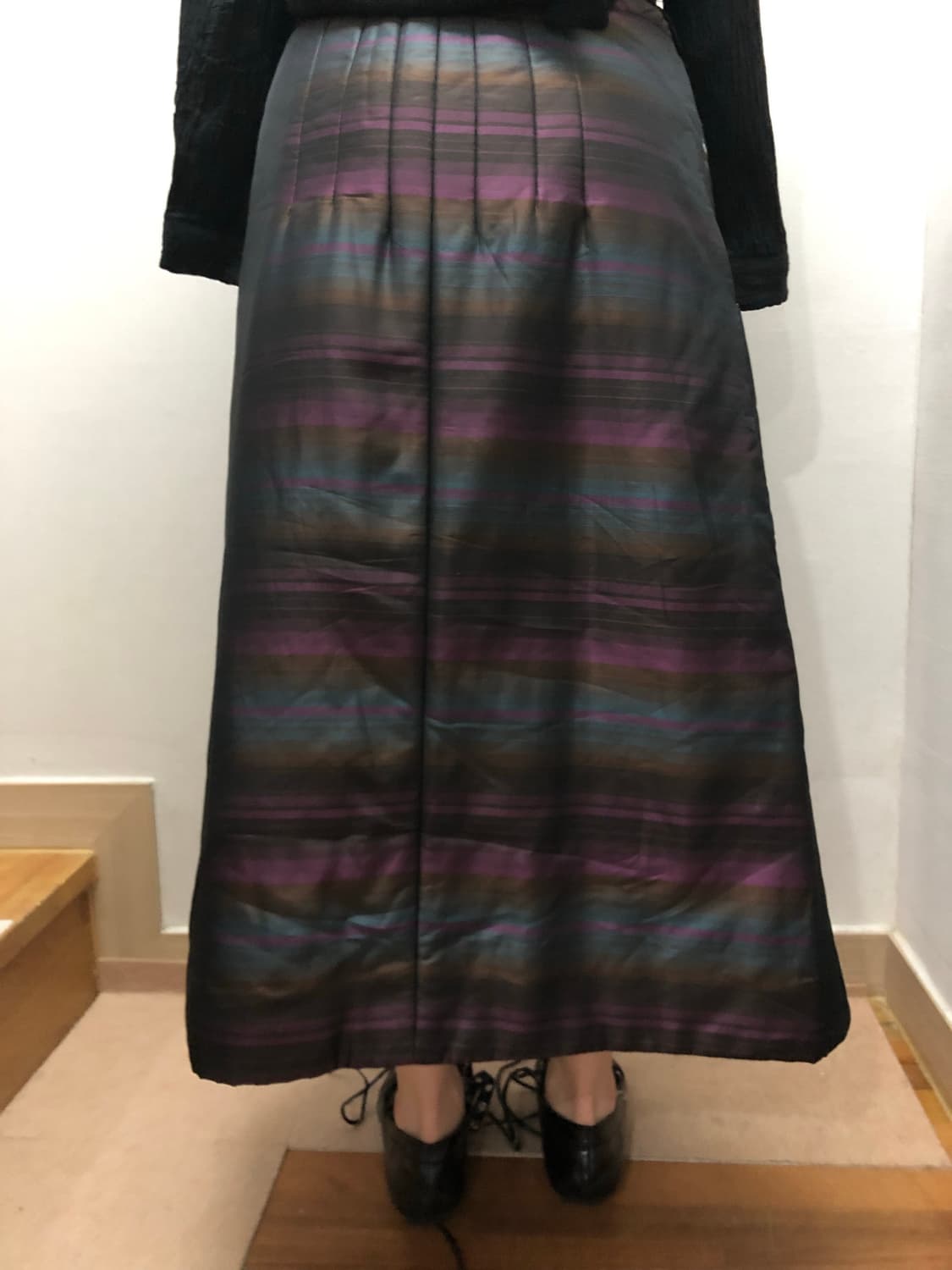 빈티지 블랙 오리엔탈 패딩 스커트 상품이미지8